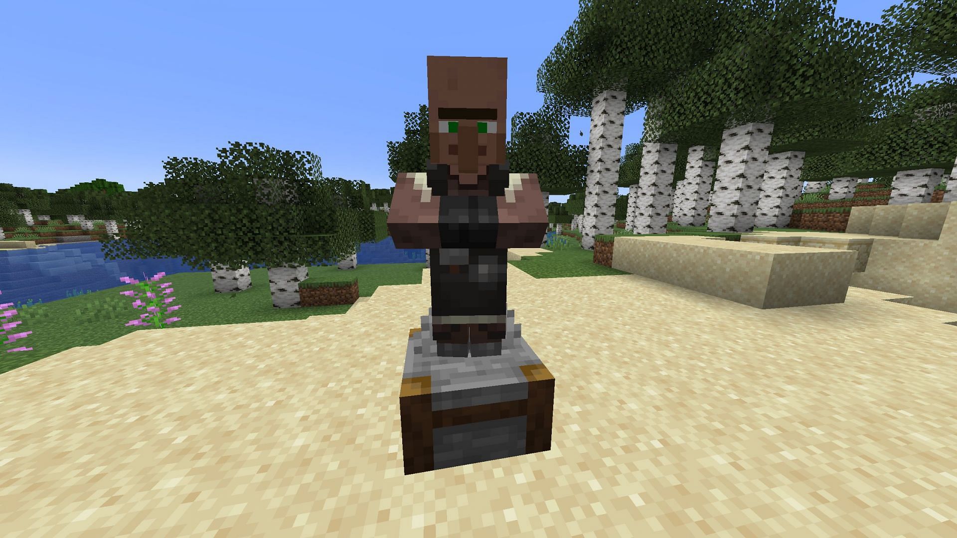 Stonecutter can be used to recruit a villager as a mason (Image via Sportskeeda Gaming || Mojang Studios)